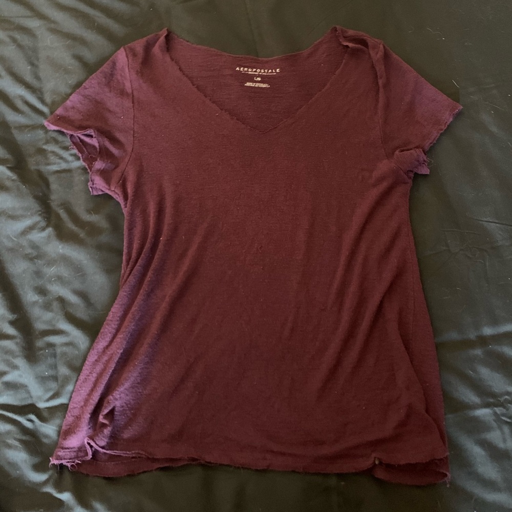 Aeropostale loose maroon cotton T
